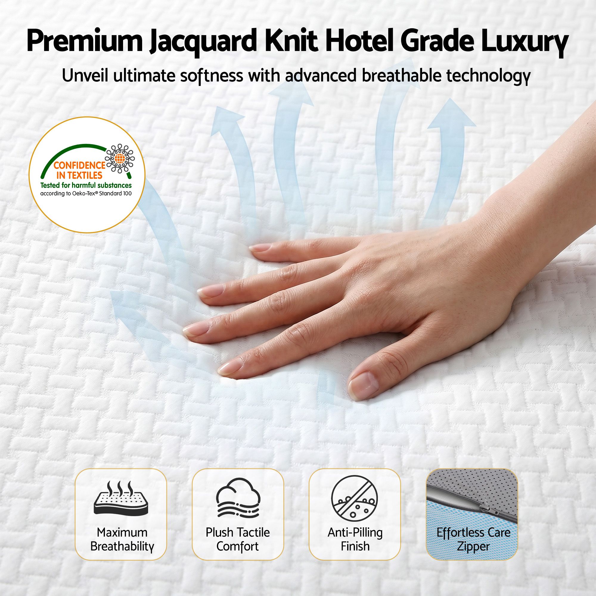 Giselle 22cm Cooling Gel Memory Foam Mattress Double Medium Firm - Image 5