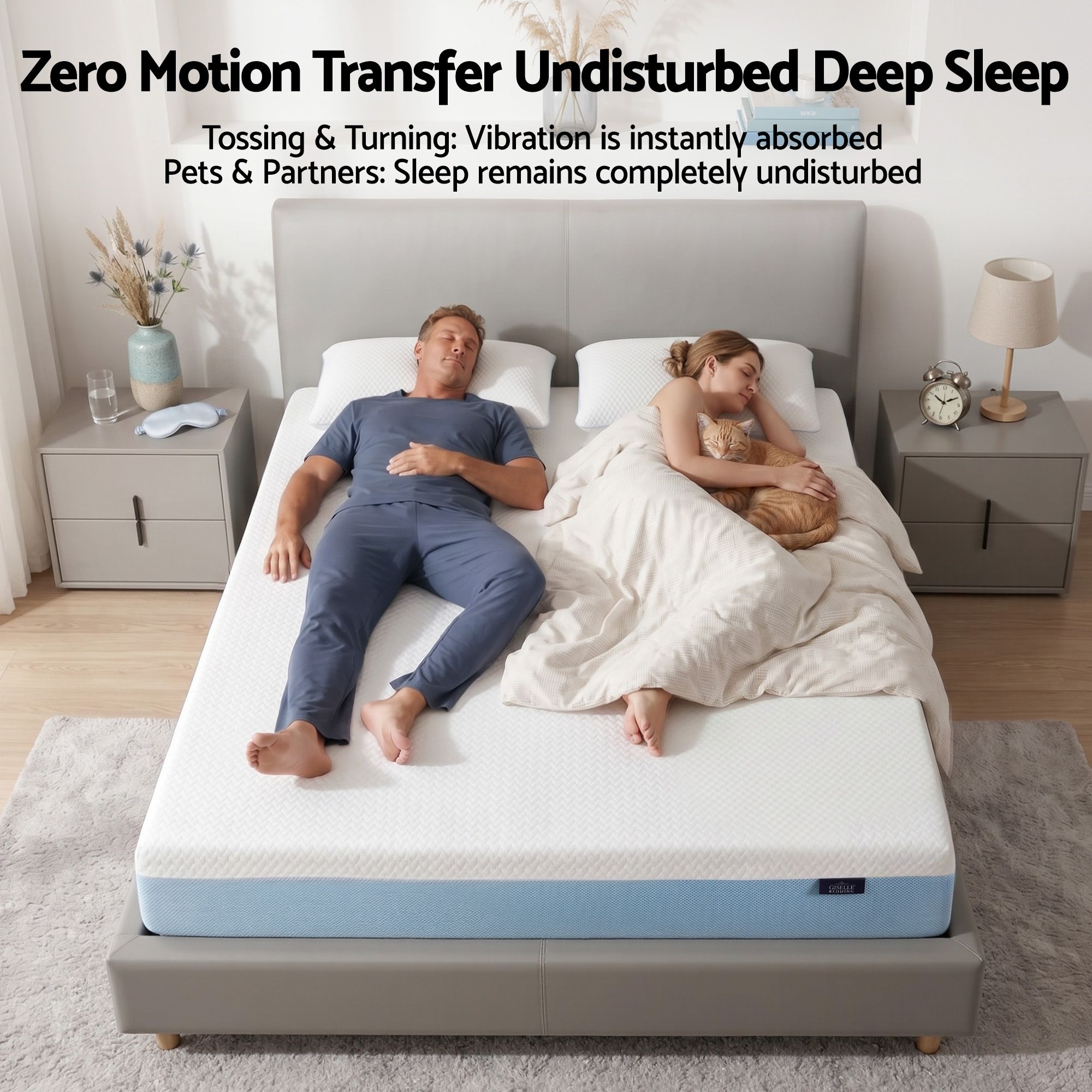 Giselle 22cm Cooling Gel Memory Foam Mattress Double Medium Firm - Image 6