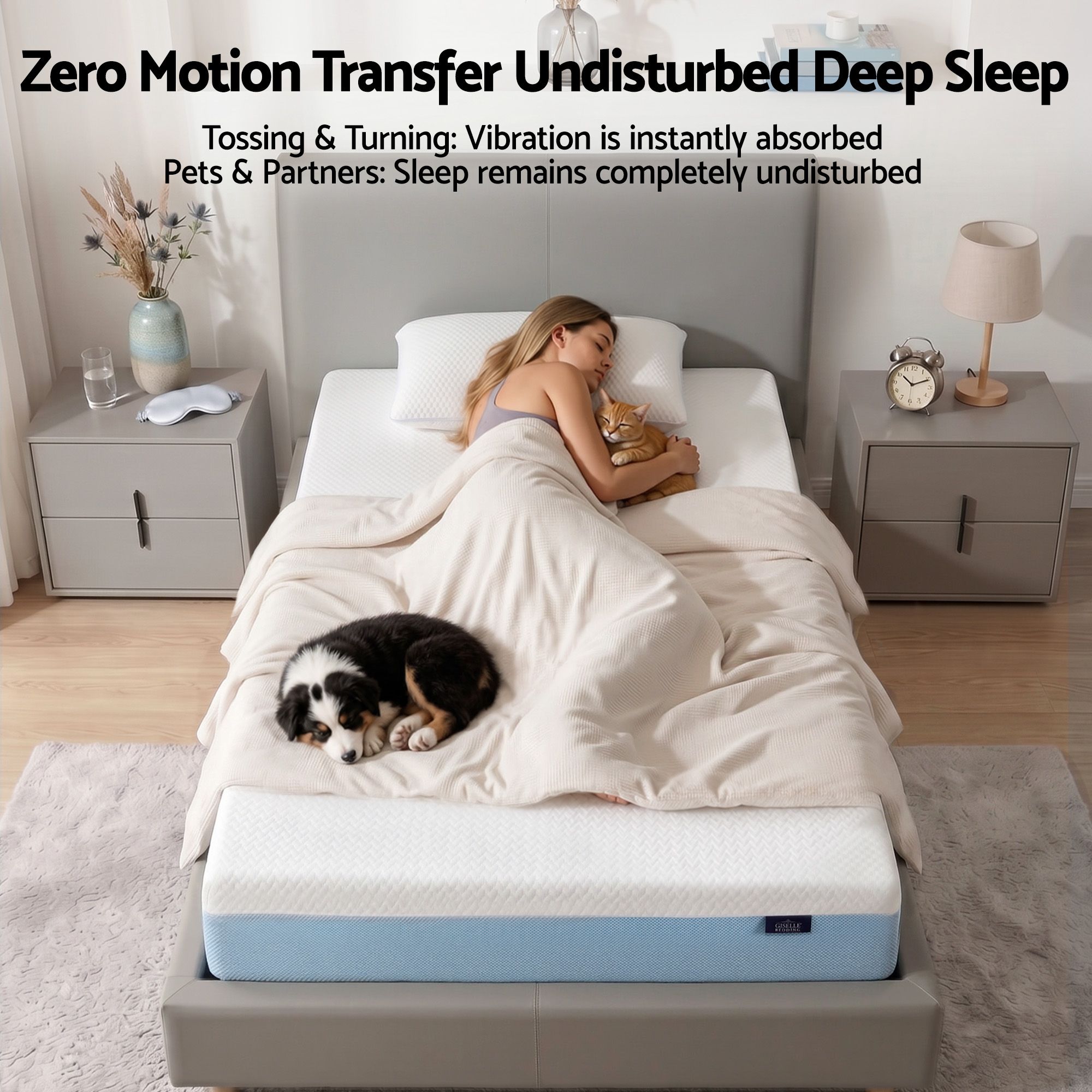 Giselle 22cm Cooling Gel Memory Foam Mattress Single Medium Firm - Image 6