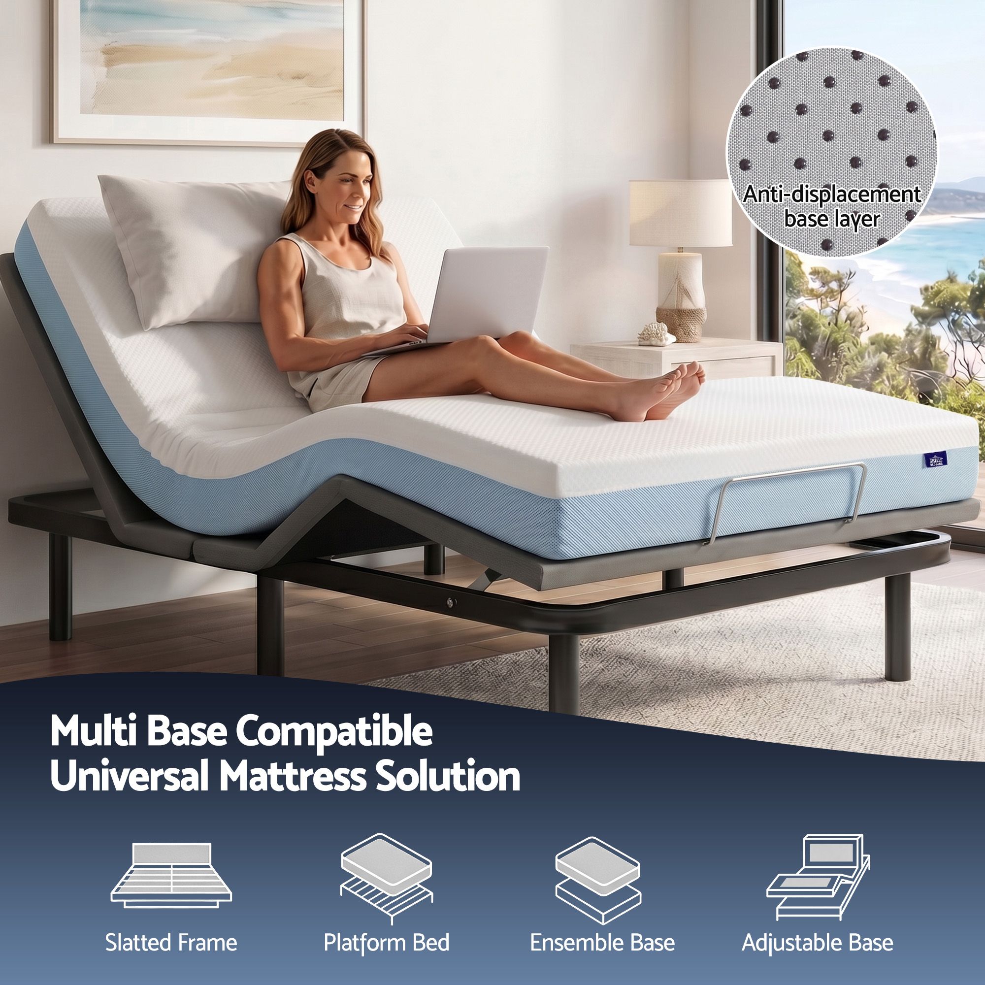 Giselle 22cm Cooling Gel Memory Foam Mattress Single Medium Firm - Image 7