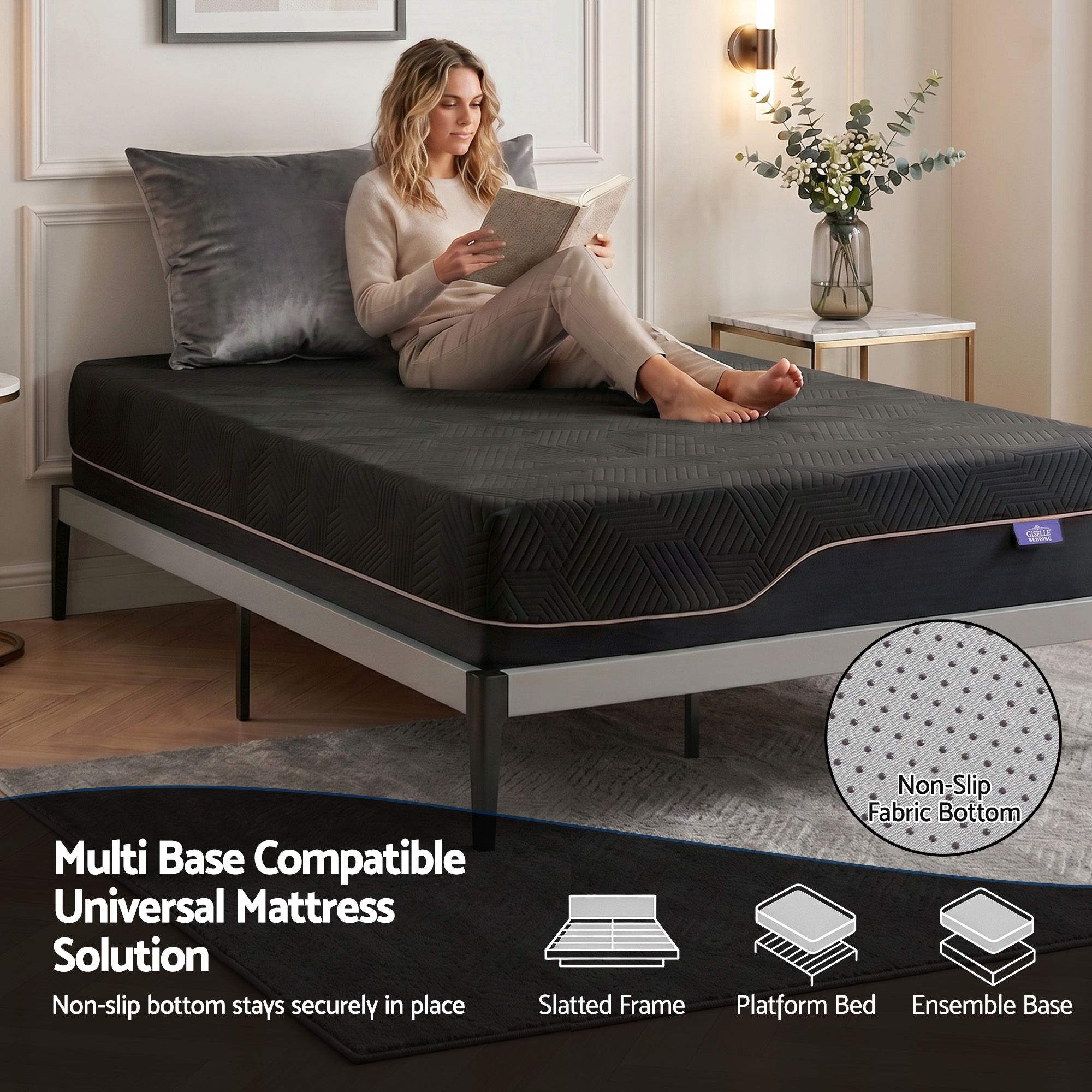 Giselle King Single Cooling Memory Foam Mattress Medium Firm with Gel Comfort 30cm - Image 7