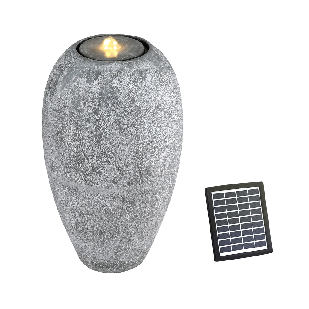 Gardeon Solar Fountain Water Feature Outdoor Fountain LED Lights Beige - Image 1