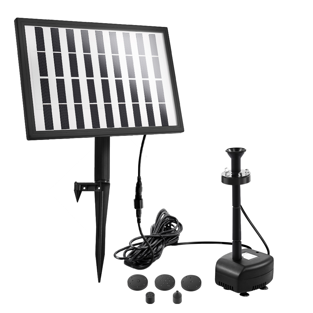Gardeon Solar Pond Pump with Battery LED Lights 4 FT - Image 1