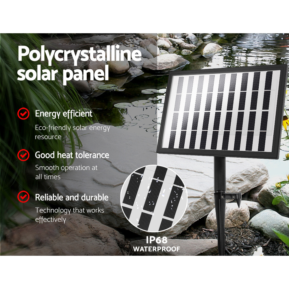 Gardeon Solar Pond Pump with Battery LED Lights 4 FT - Image 5