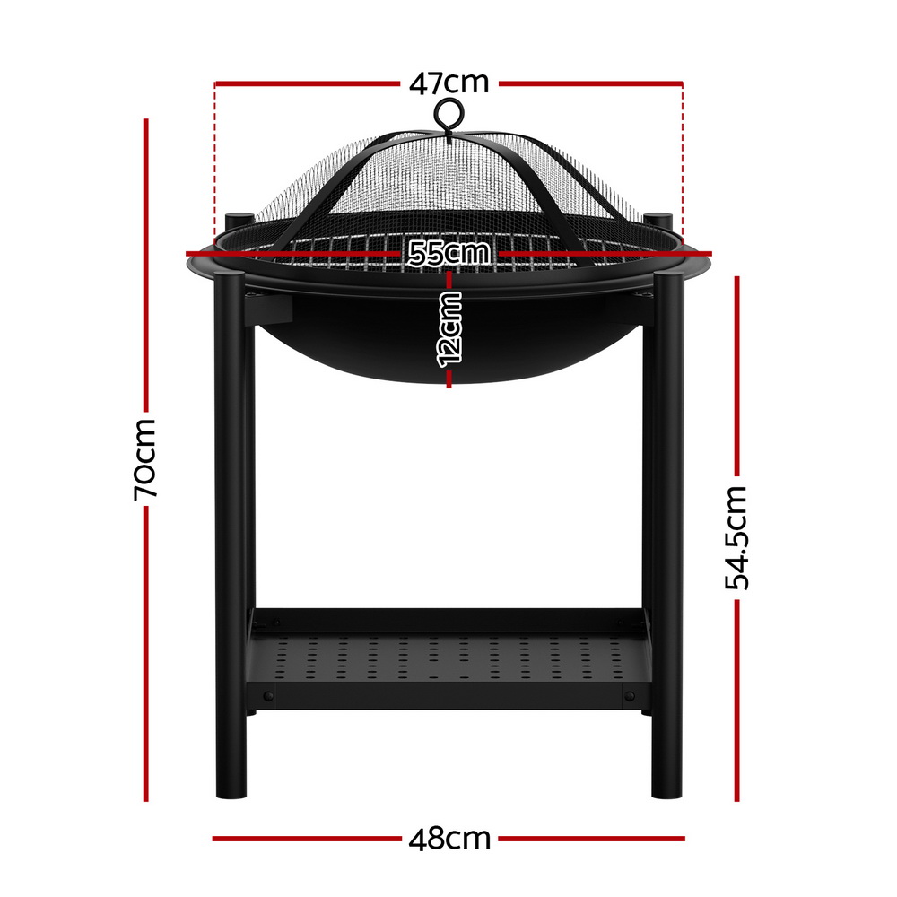 Grillz Fire Pit BBQ Grill 2-in-1 Outdoor - Image 2