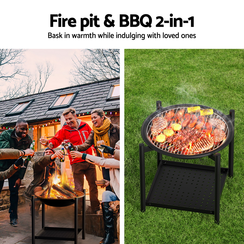Grillz Fire Pit BBQ Grill 2-in-1 Outdoor - Image 4
