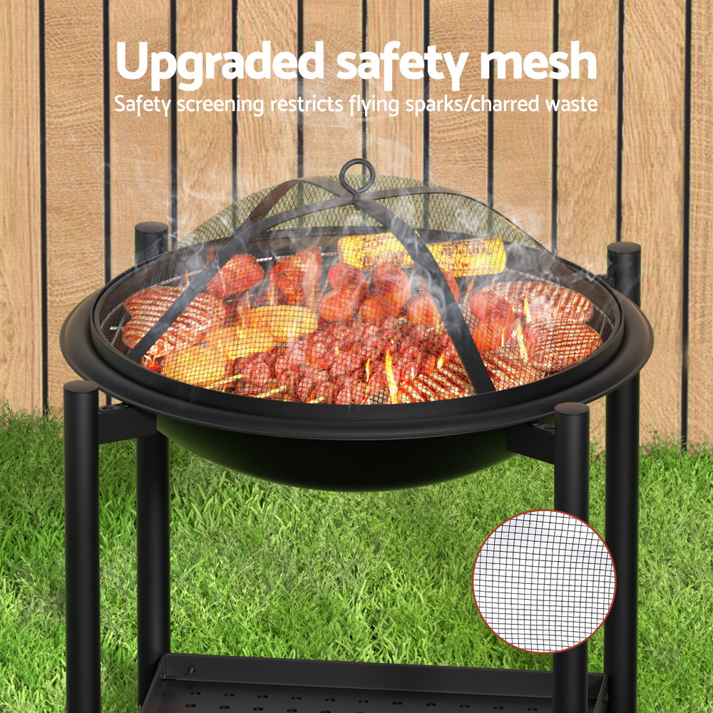 Grillz Fire Pit BBQ Grill 2-in-1 Outdoor - Image 5