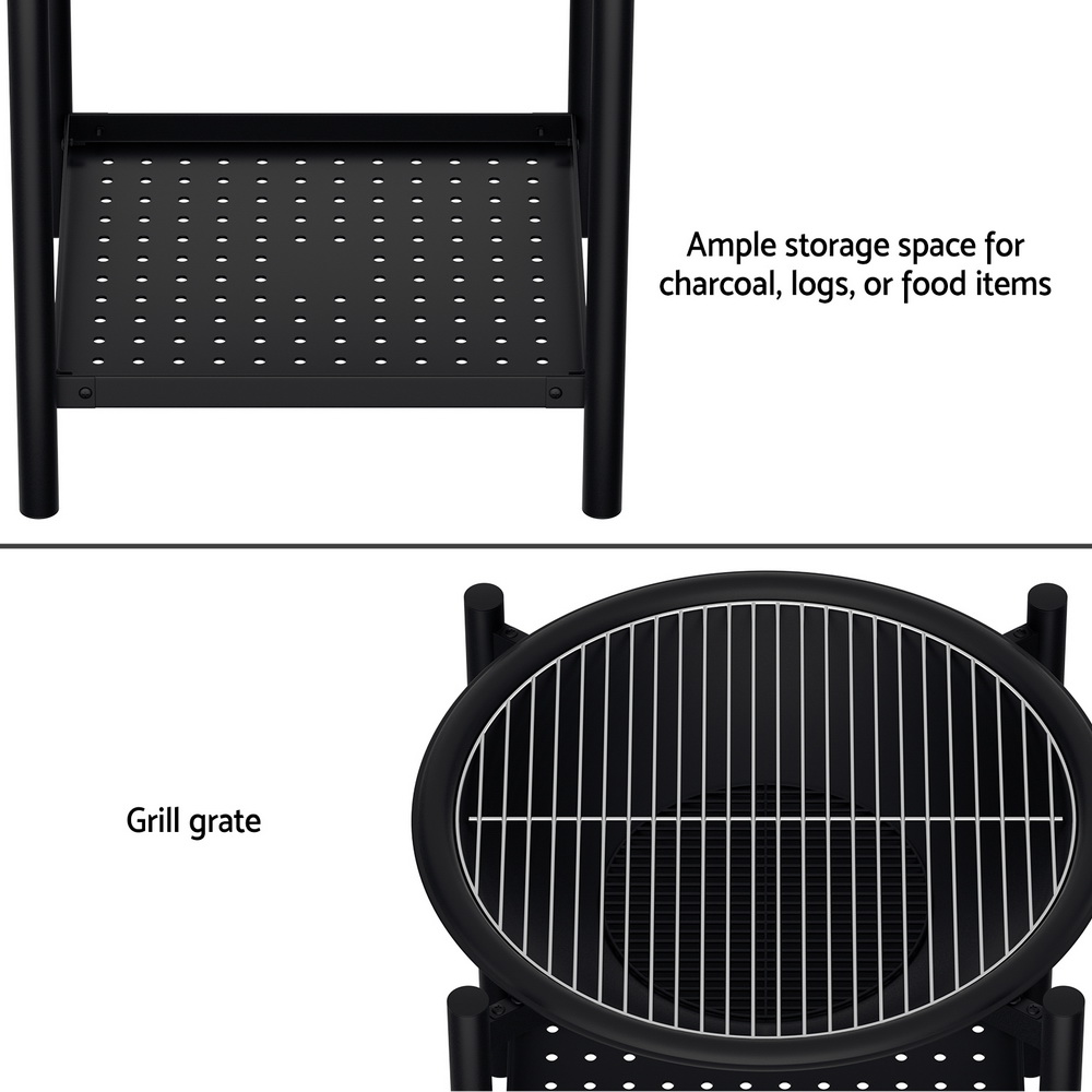 Grillz Fire Pit BBQ Grill 2-in-1 Outdoor - Image 6