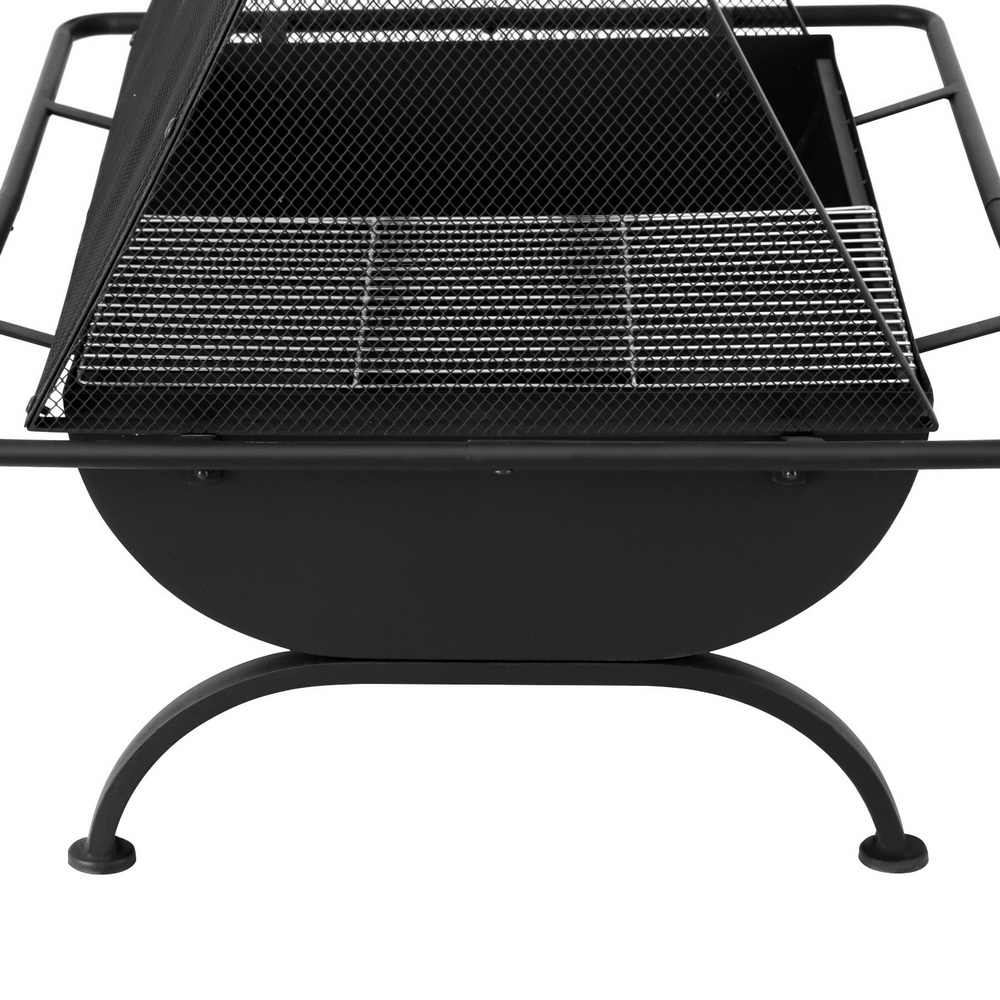 Grillz Fire Pit BBQ Grill Outdoor Fireplace Steel - Image 4