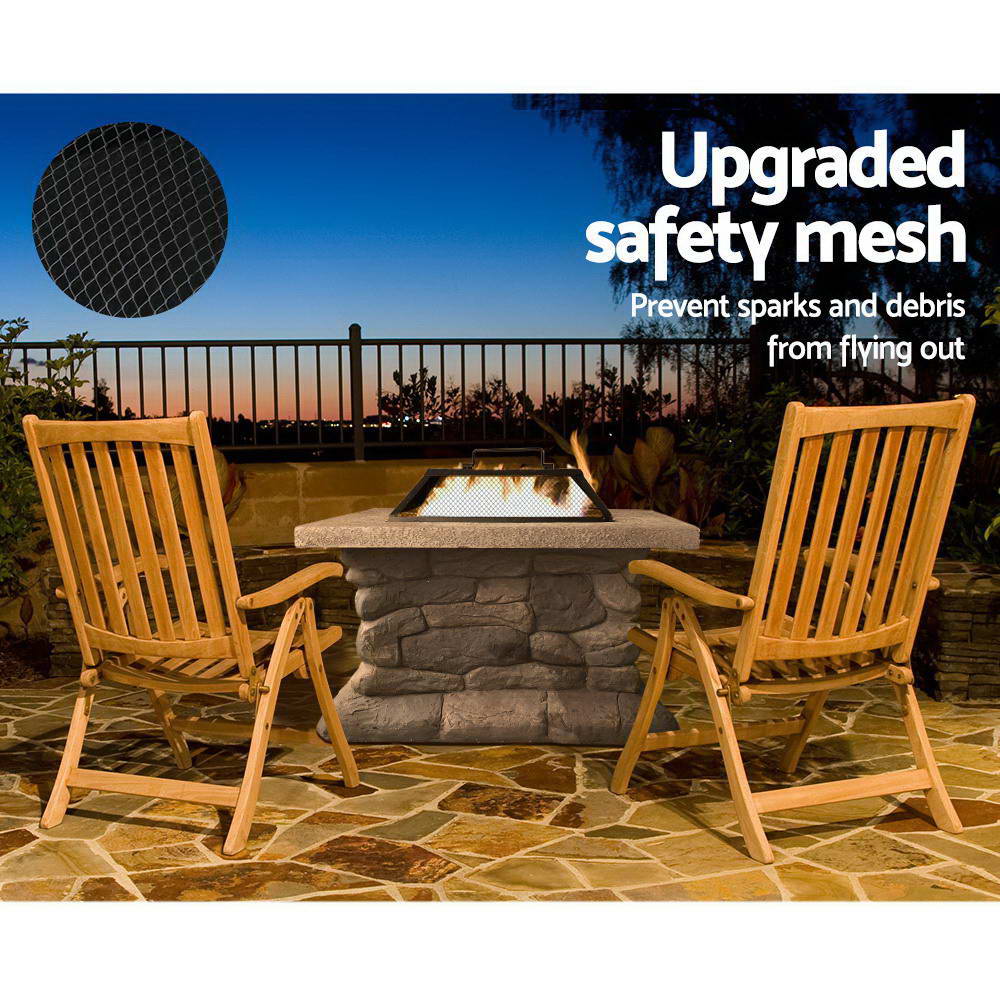 Grillz Fire Pit Table Square 55cm - Image 5