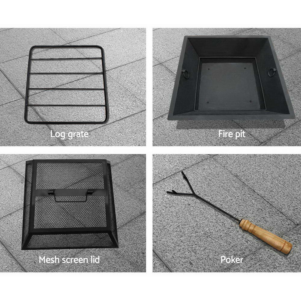 Grillz Fire Pit Table Square 55cm - Image 6