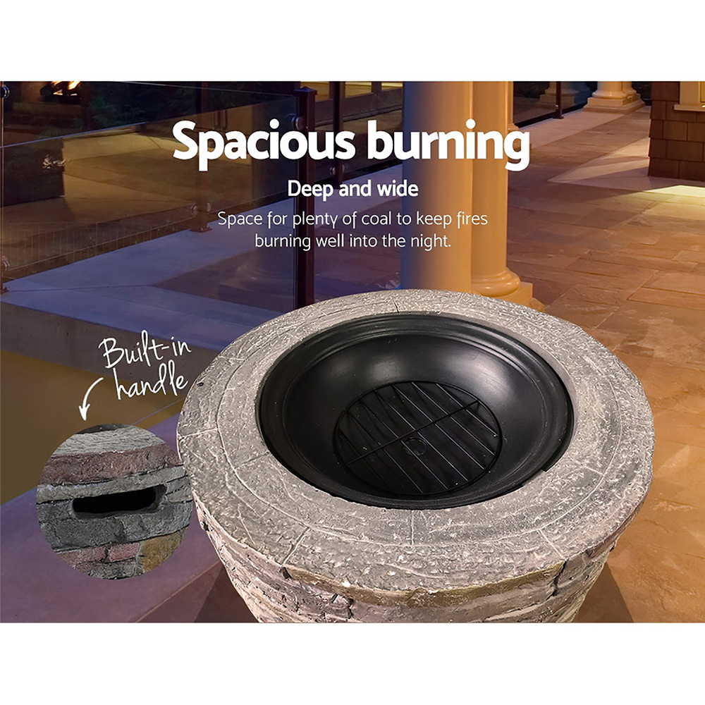 Grillz Fire Pit Table Round 70cm - Image 4