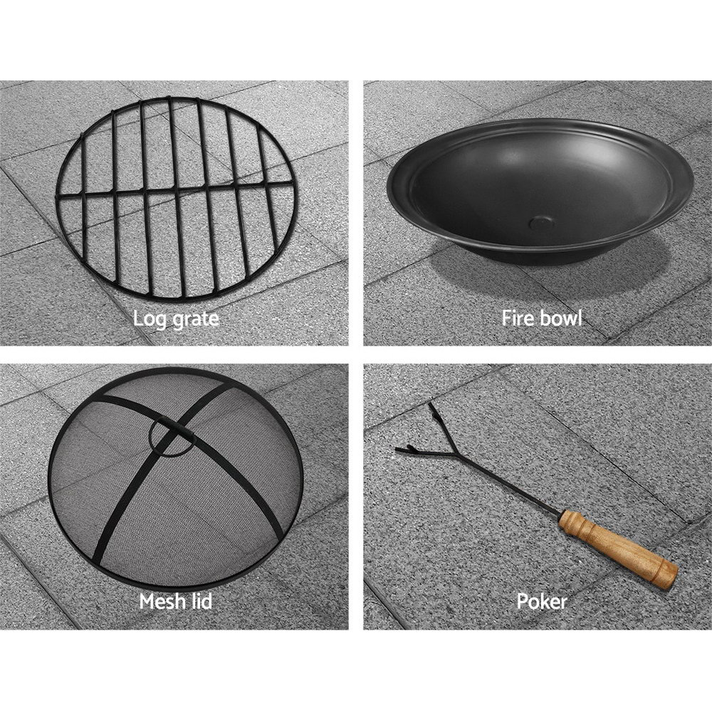 Grillz Fire Pit Table Round 70cm - Image 6