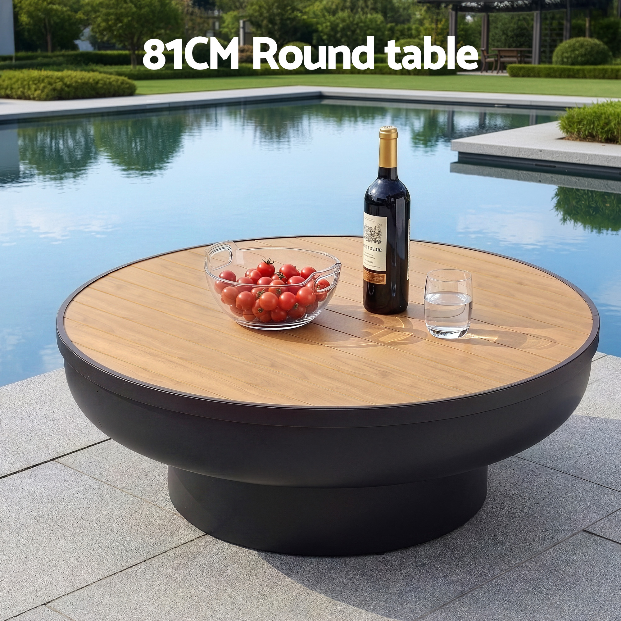 Grillz Fire Pit Table with Lid Deep Fire Bowl Wood Burning BBQ Grill for Backyard Camping Patio Picnic - Image 5