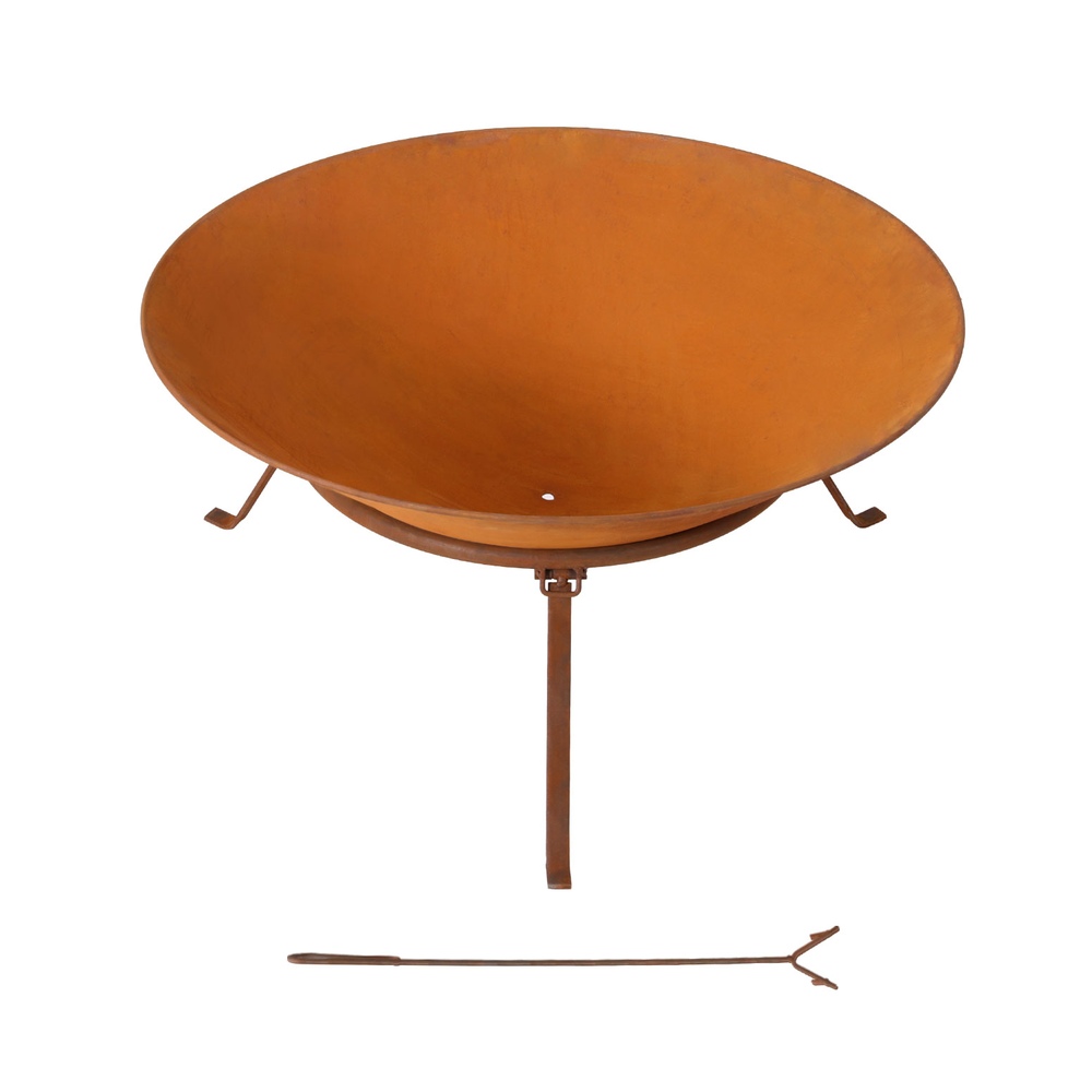 Grillz 70cm Fire Pit Rustic Iron Bowl Outdoor - Image 3