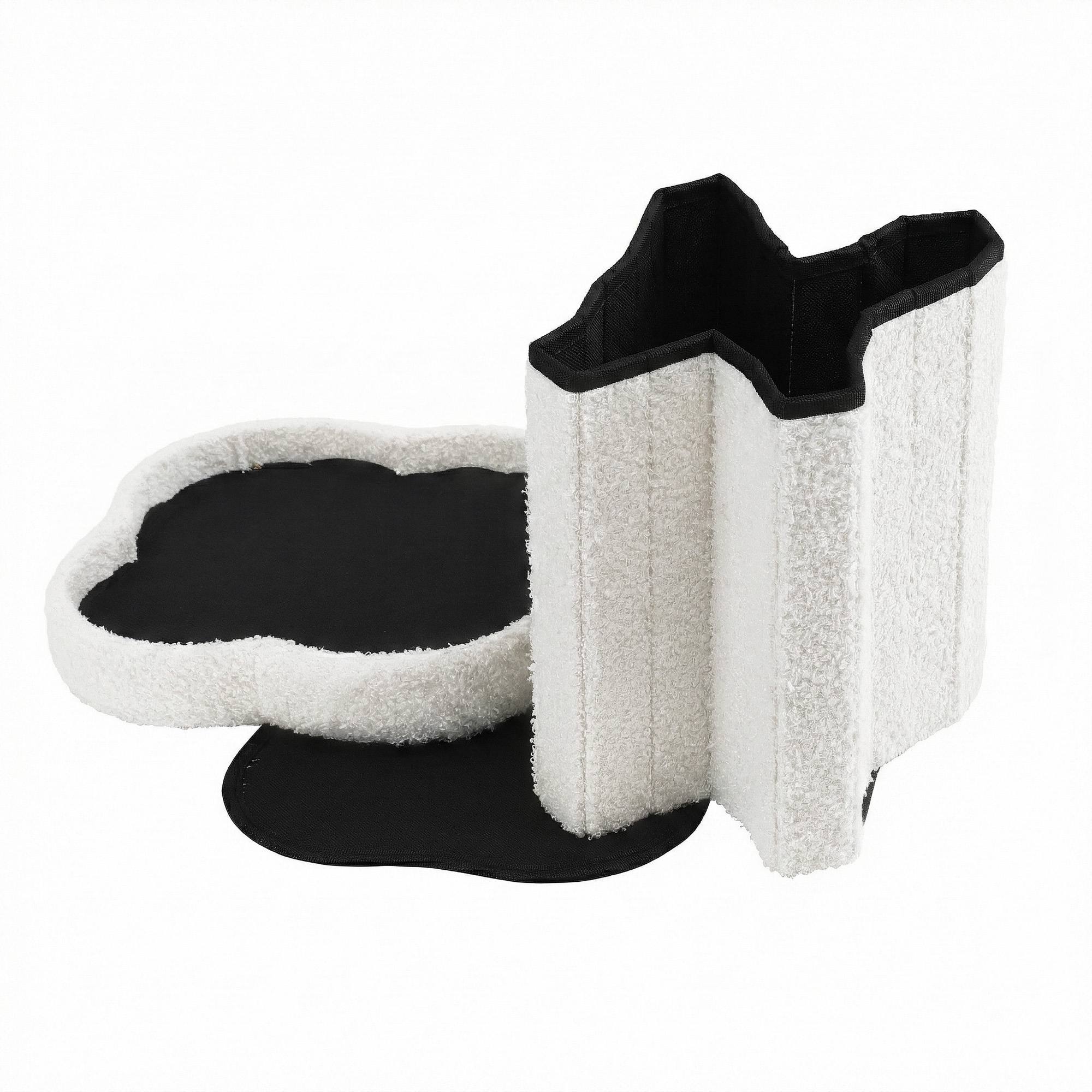 Artiss Storage Ottoman Foot Stool Foldable White - Image 3