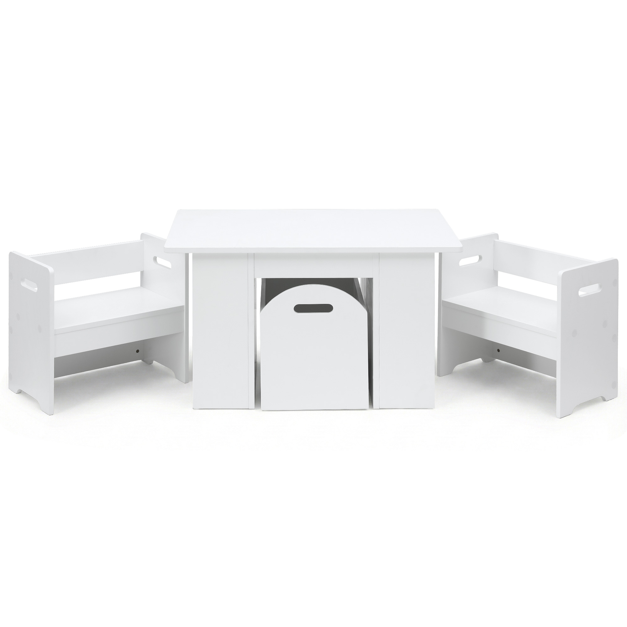Keezi 3PCS Kids Table and Chairs Set Storage Toys Play Activity Desk - Image 1