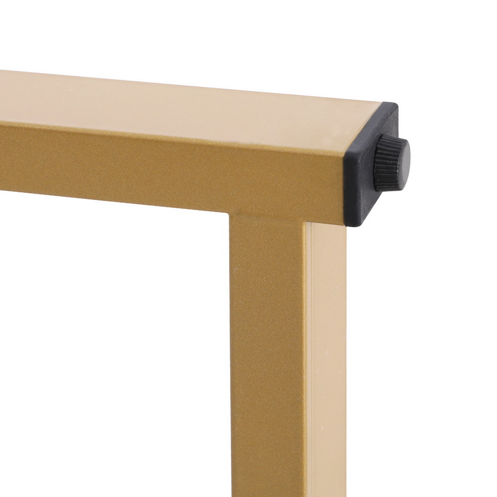 Artiss Bar Table Dining Storage Shelf Wine Rack Home Kitchen Office Desk Gold - Image 6