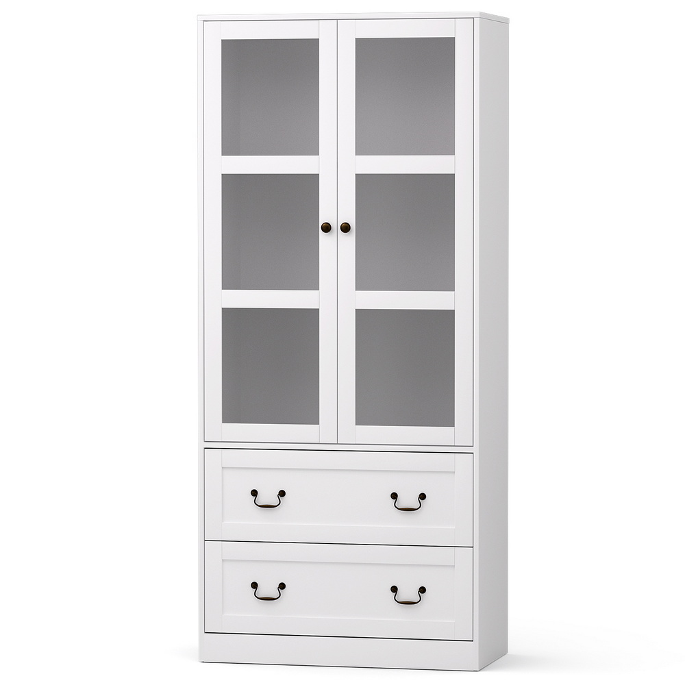 Artiss Buffet Sideboard 180cm Hutch Storage Cabinet Kitchen Drawer Door White - Image 1