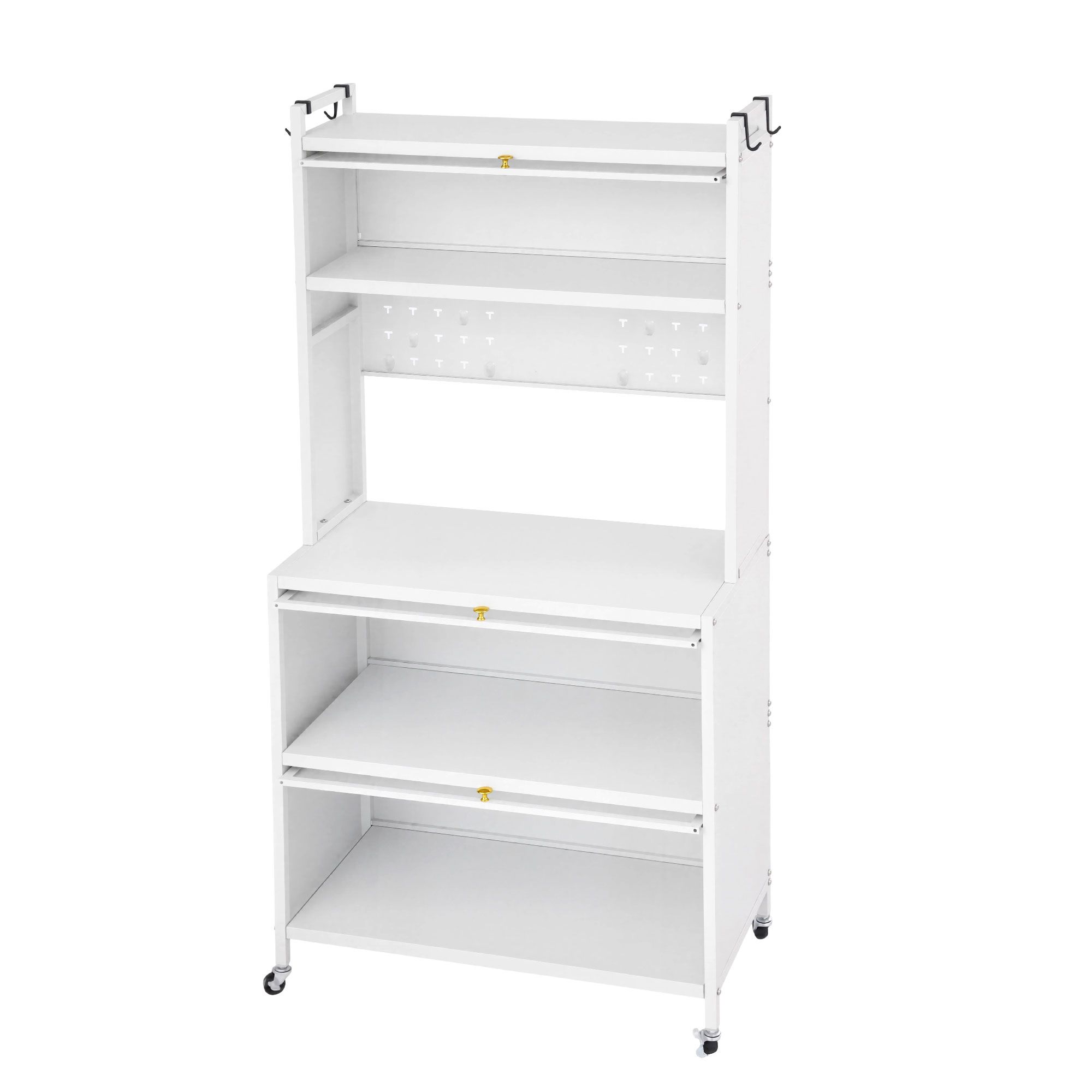 Artiss Kitchen Cabinet Storage Shelves Pegboard Cupboard Sideboard 80CMX164CM - Image 4
