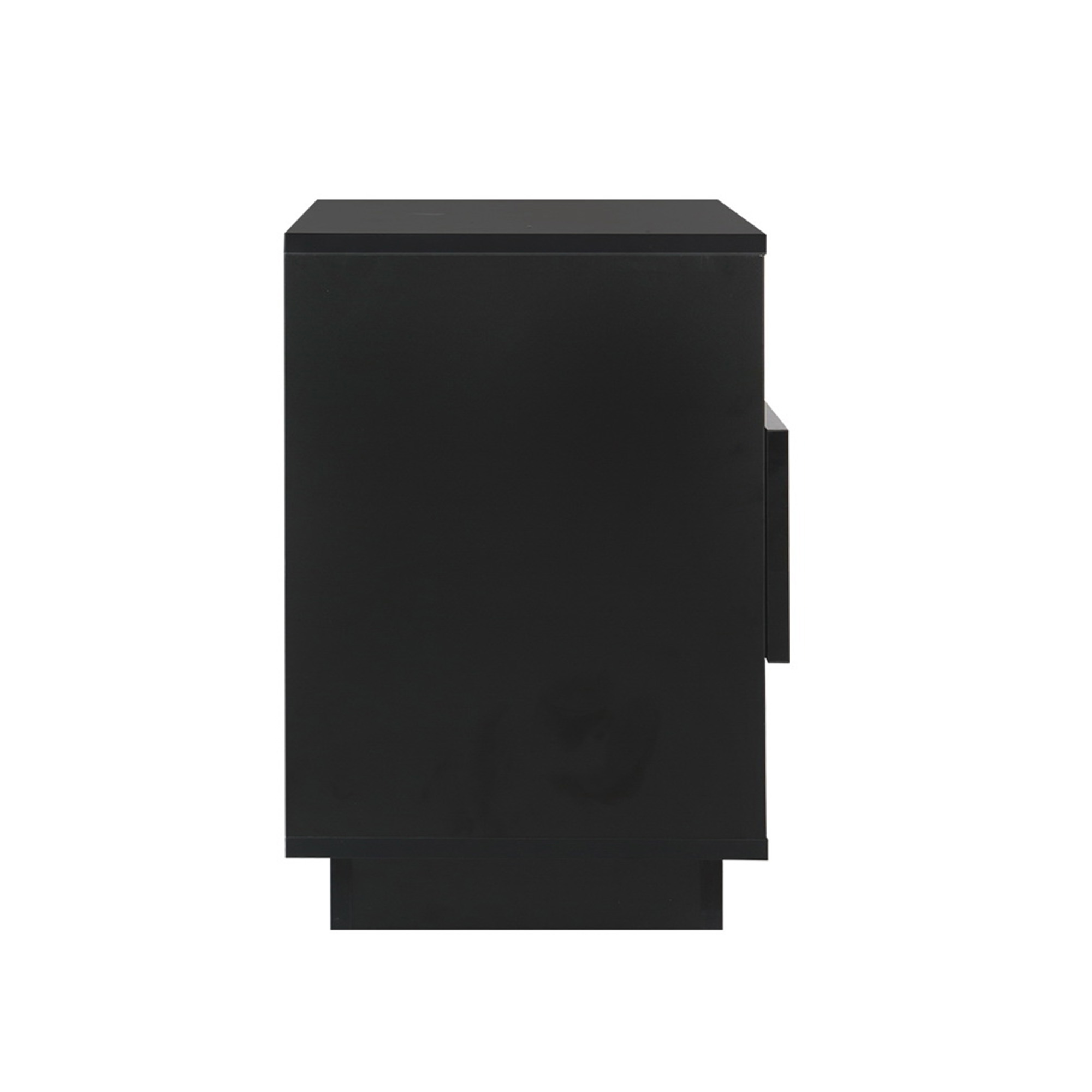 Artiss 2x Bedside Table LED with 2 Shelves - HANA Black - Image 7