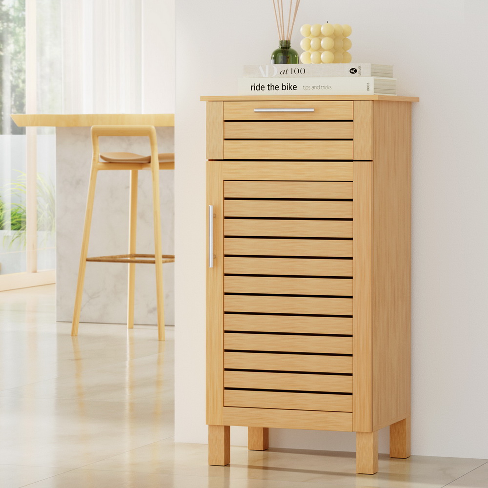 Artiss Bathroom Cabinet Storage 90cm wooden JILL - Image 1