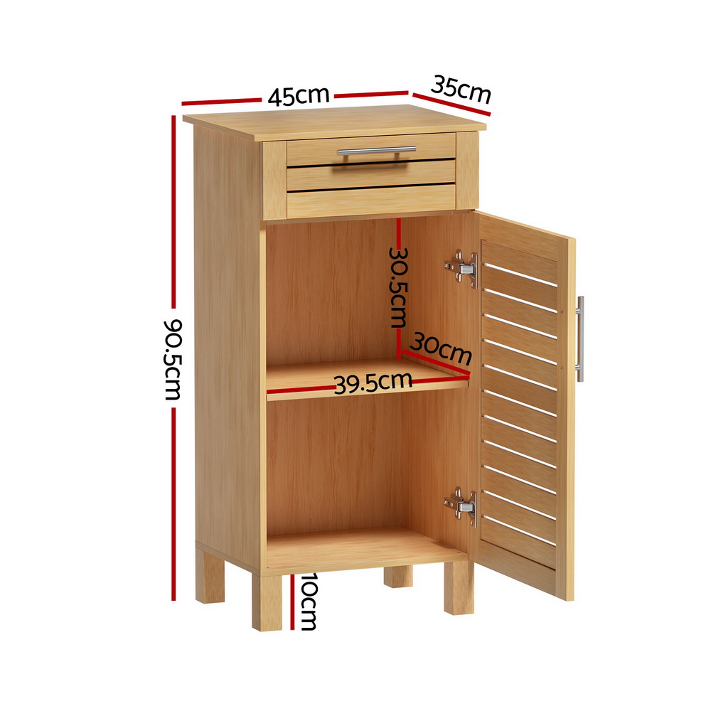 Artiss Bathroom Cabinet Storage 90cm wooden JILL - Image 4