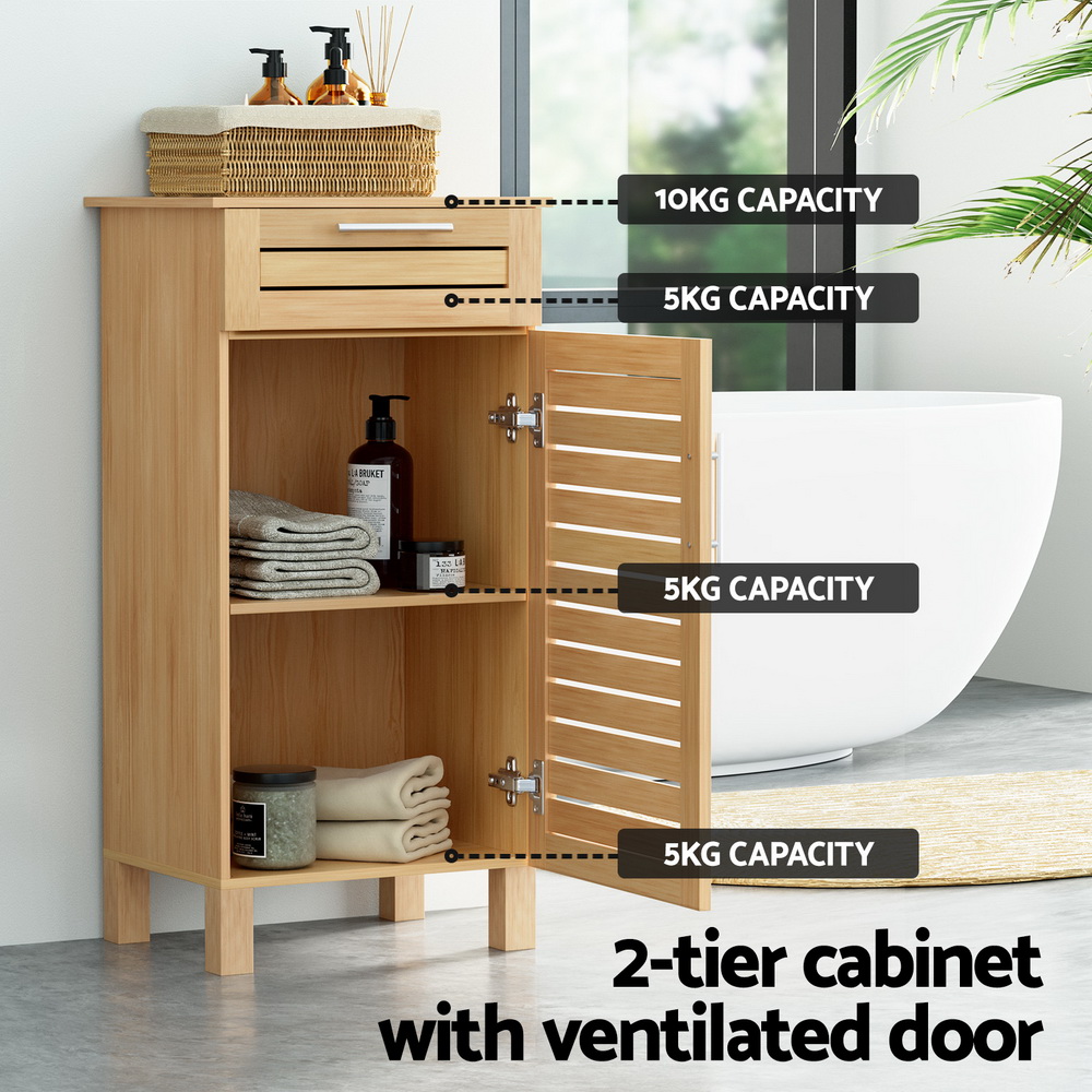 Artiss Bathroom Cabinet Storage 90cm wooden JILL - Image 6