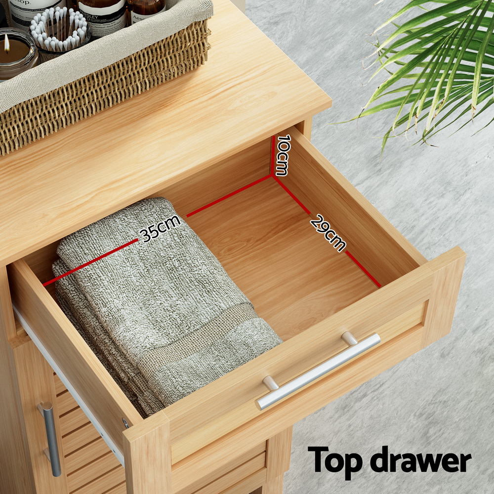 Artiss Bathroom Cabinet Storage 90cm wooden JILL - Image 7