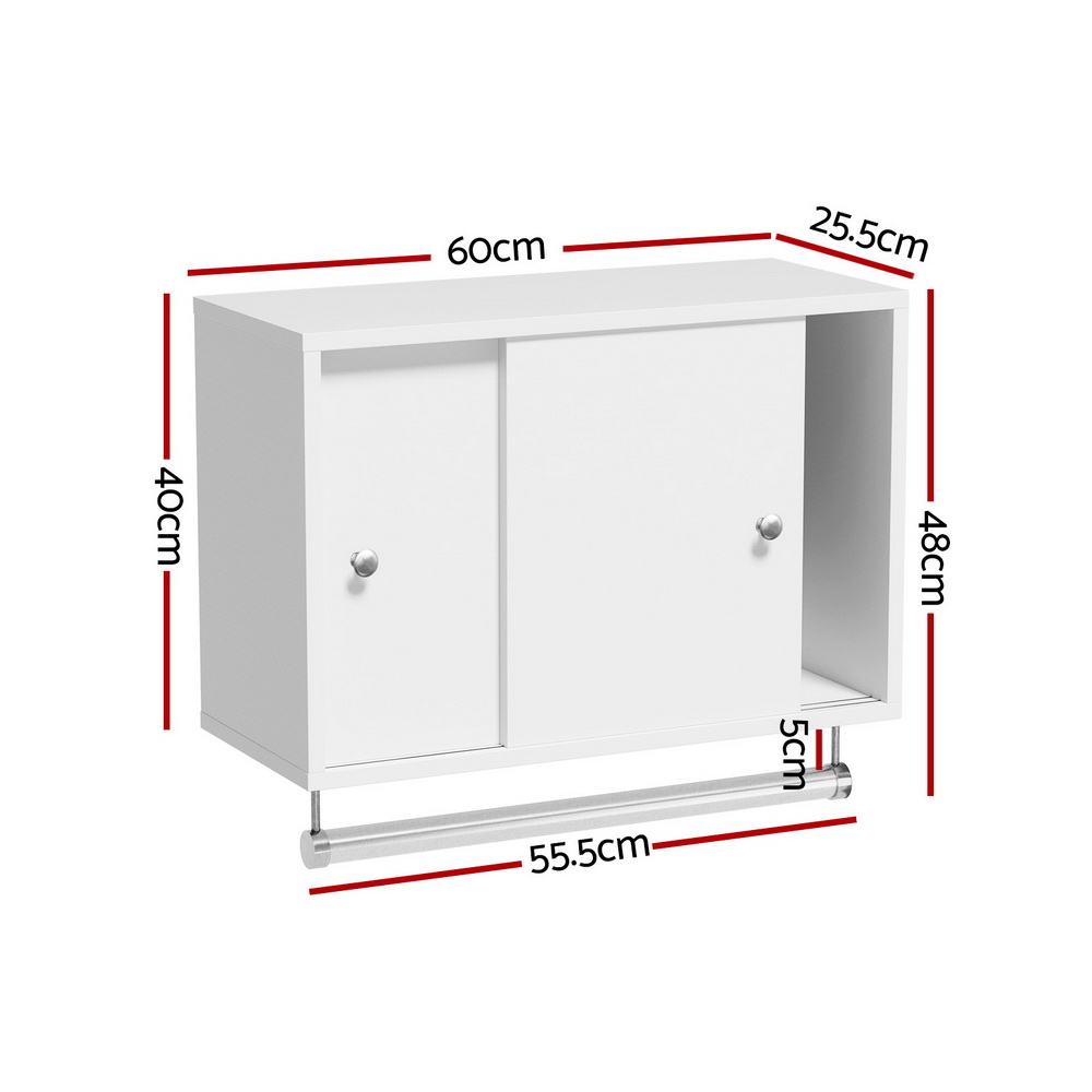 Artiss Bathroom Storage Cabinet Wall Mounted Cupboard Vanity Medicine Organiser - Image 2