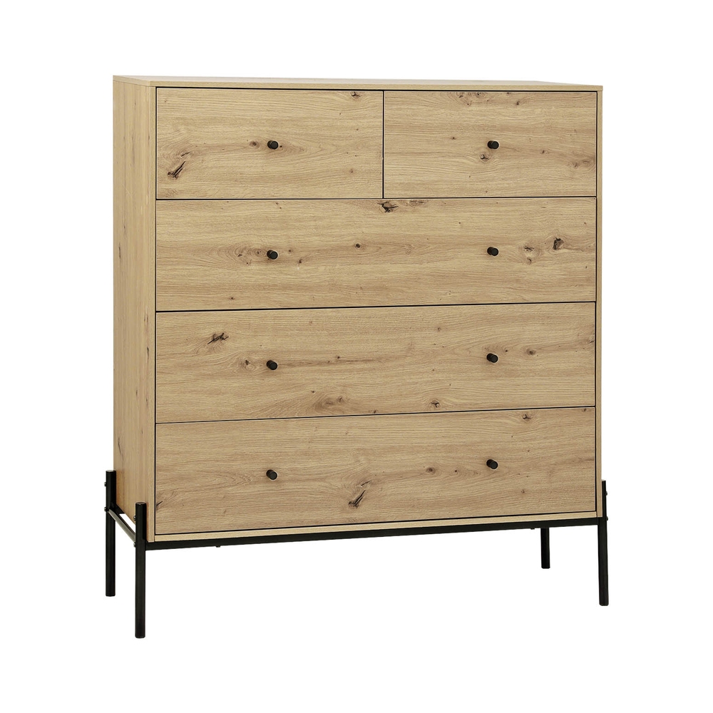 Artiss 5 Chest of Drawers - ARNO Pine - Image 3