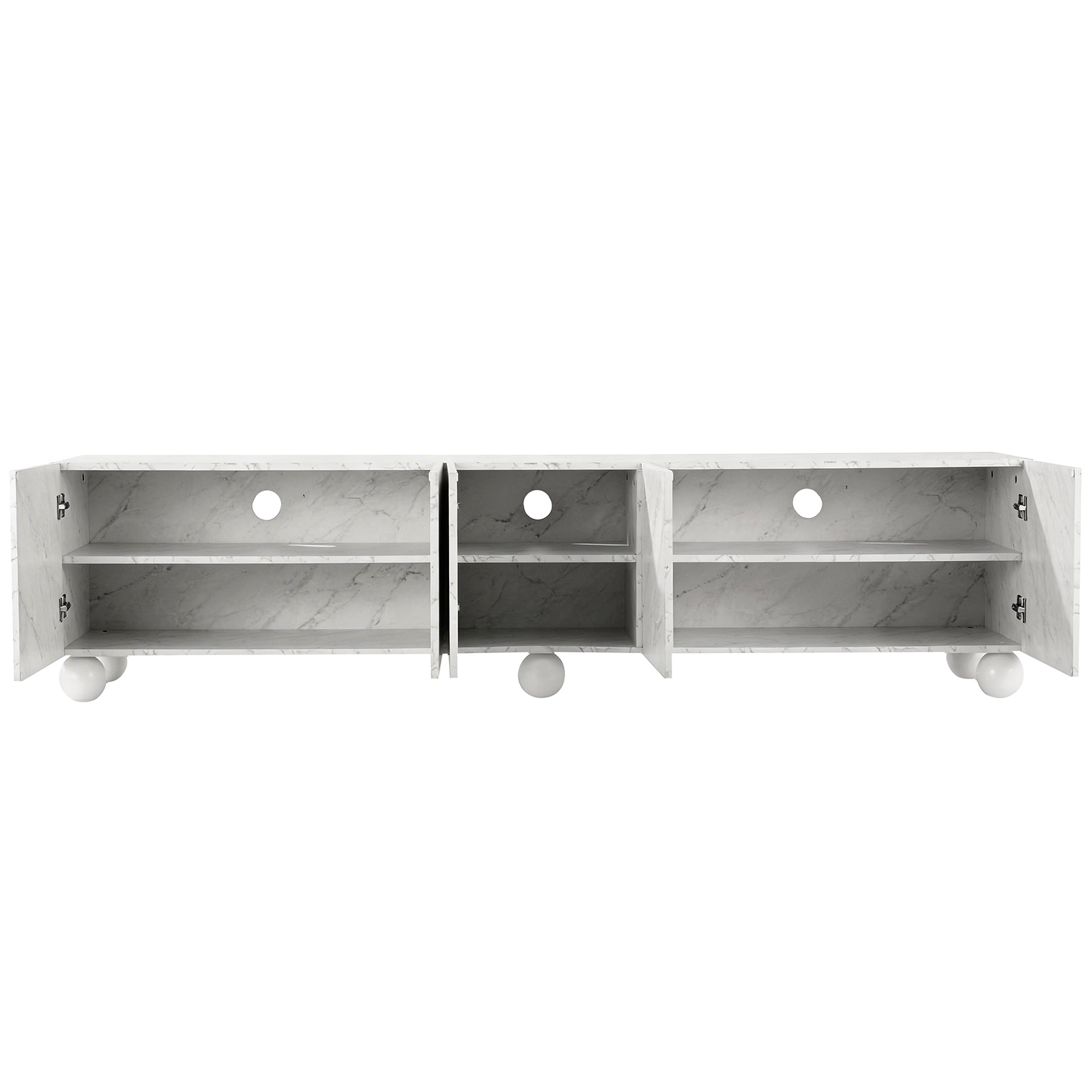 Artiss TV Unit Entertainment Unit Storage Cabinet 200cm White - Image 4