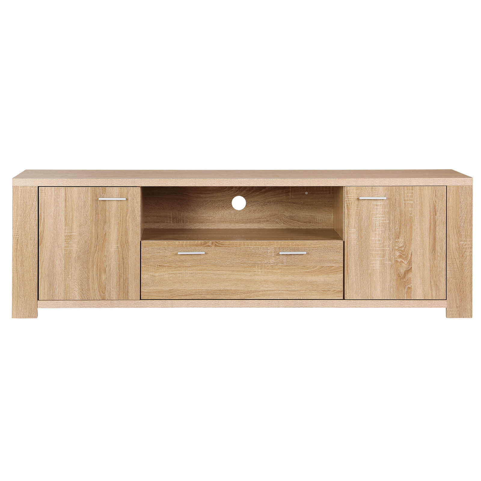 Artiss 180cm TV Unit Entertainment Unit Storage Drawer Cabinet Pine - Image 4