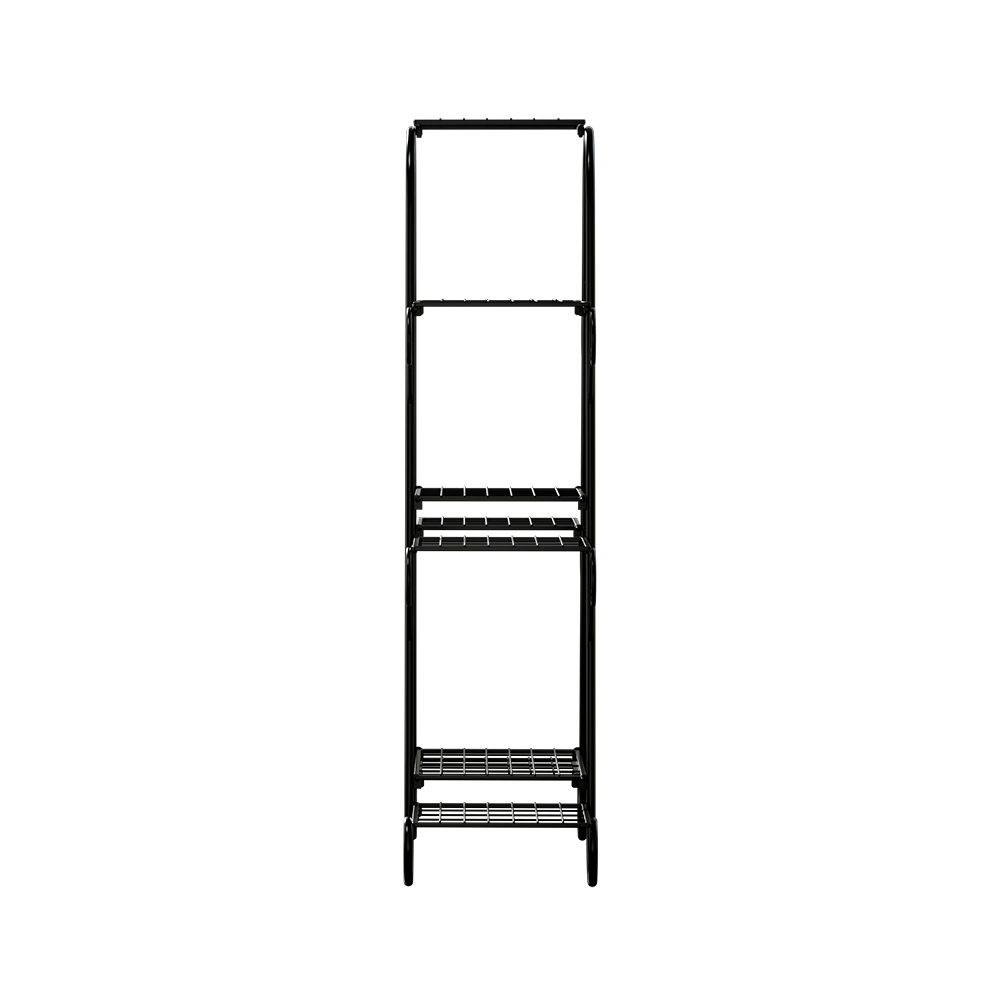 Artiss Plant Stand 9 Tier Metal Flower Pot Shelf Black - Image 4