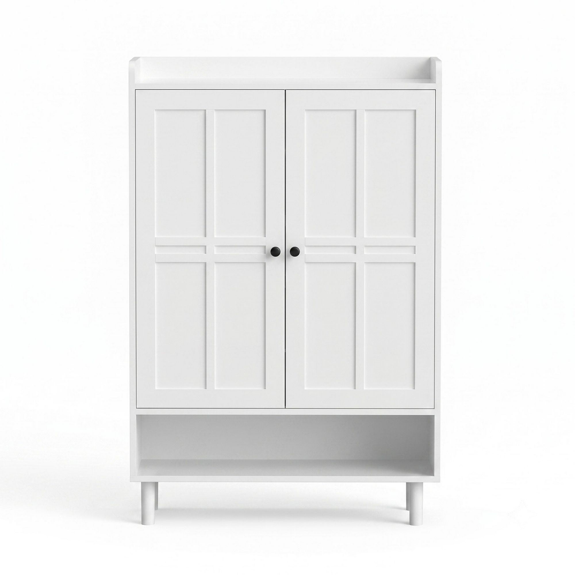 Artiss Shoe Rack Cabinet Storage Cupboard 3 Adjustable Shelves White - Image 5