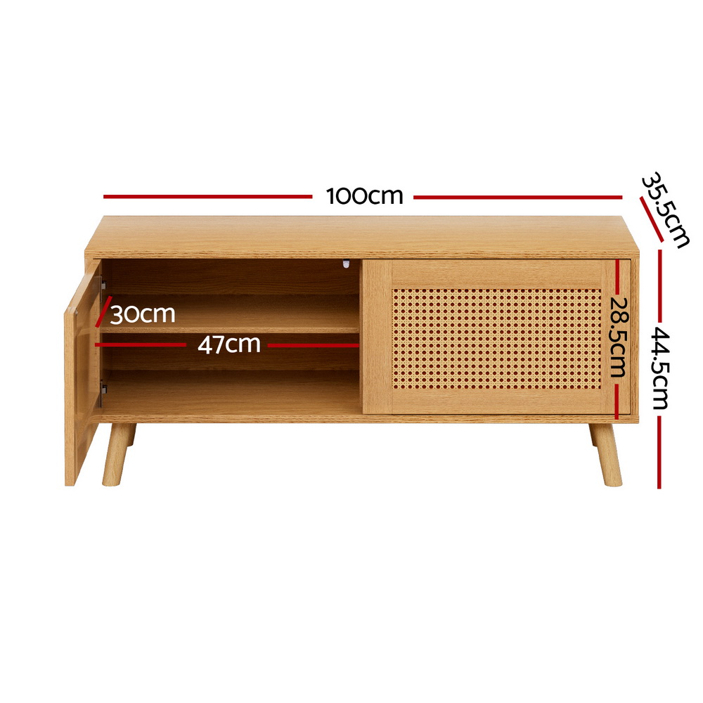 Artiss Shoe Rack Bench Up to 10 Pairs Rattan Starlyn - Image 2