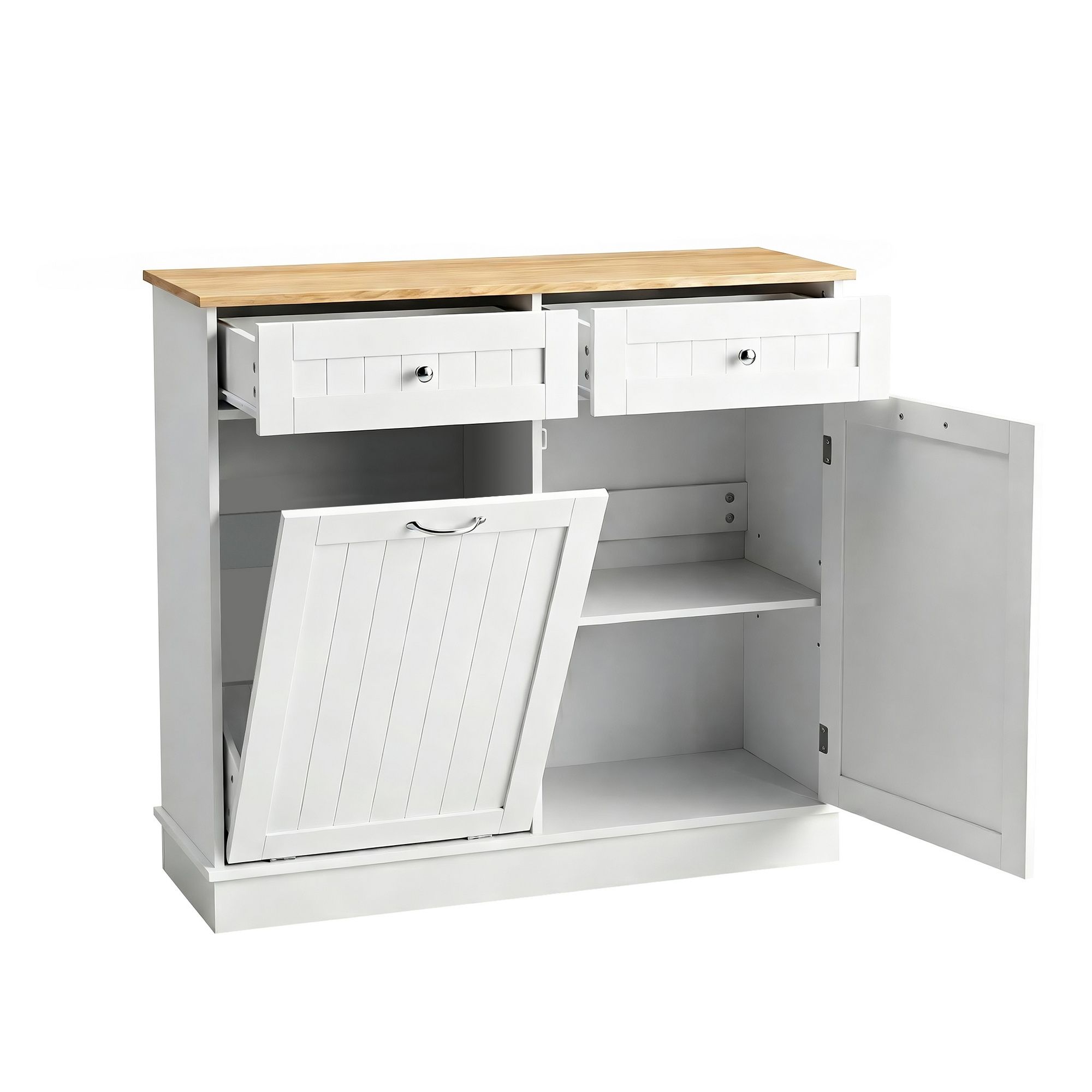 Artiss Buffet Sideboard Cabinet Kitchen Tilt Out Bin Holder Storage Cupboard - Image 1