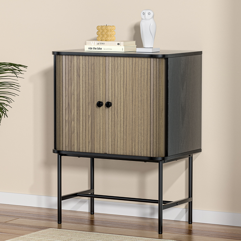 Artiss Buffet Sideboard Cupboard Cabinet Sliding Doors Pantry Storage BORIS - Image 1