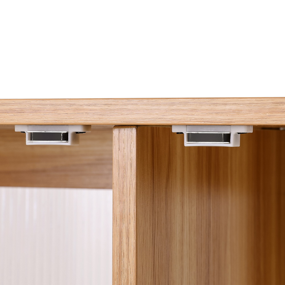 Artiss Buffet Sideboard Double Doors - Oak - Image 6