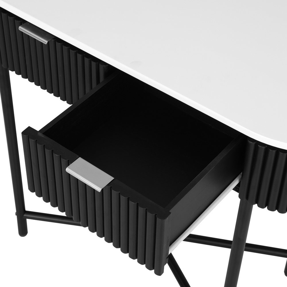 Artiss Console Table 2 Drawers 100CM - Image 5