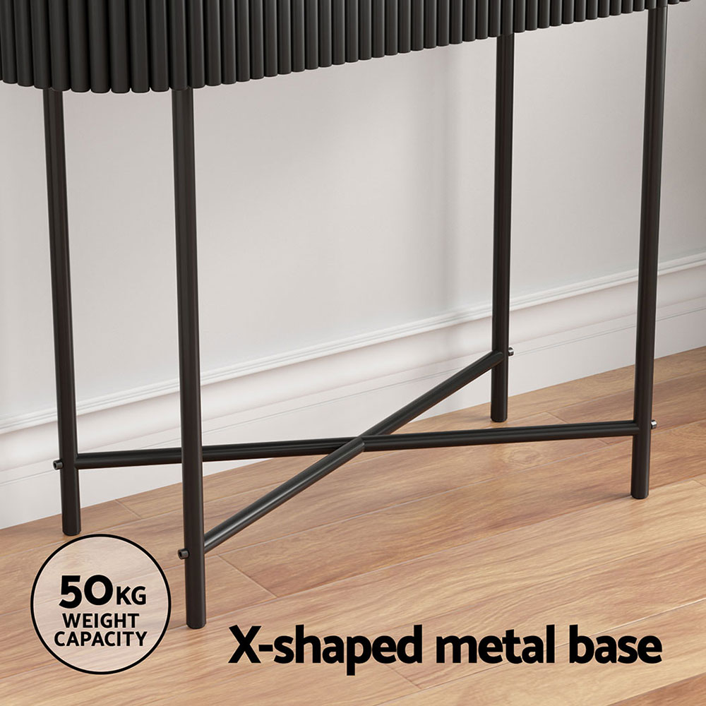 Artiss Console Table 2 Drawers 100CM - Image 8