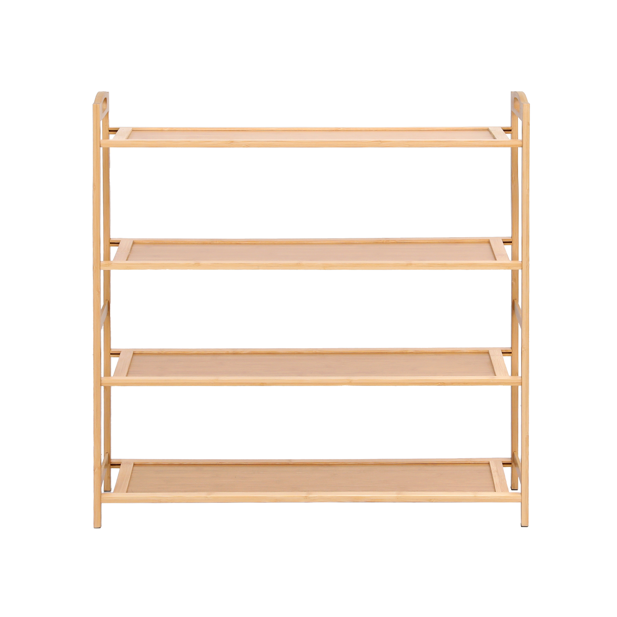 Artiss 4 Tier Shoe Rack Bamboo Storage Organiser Pine - Image 4