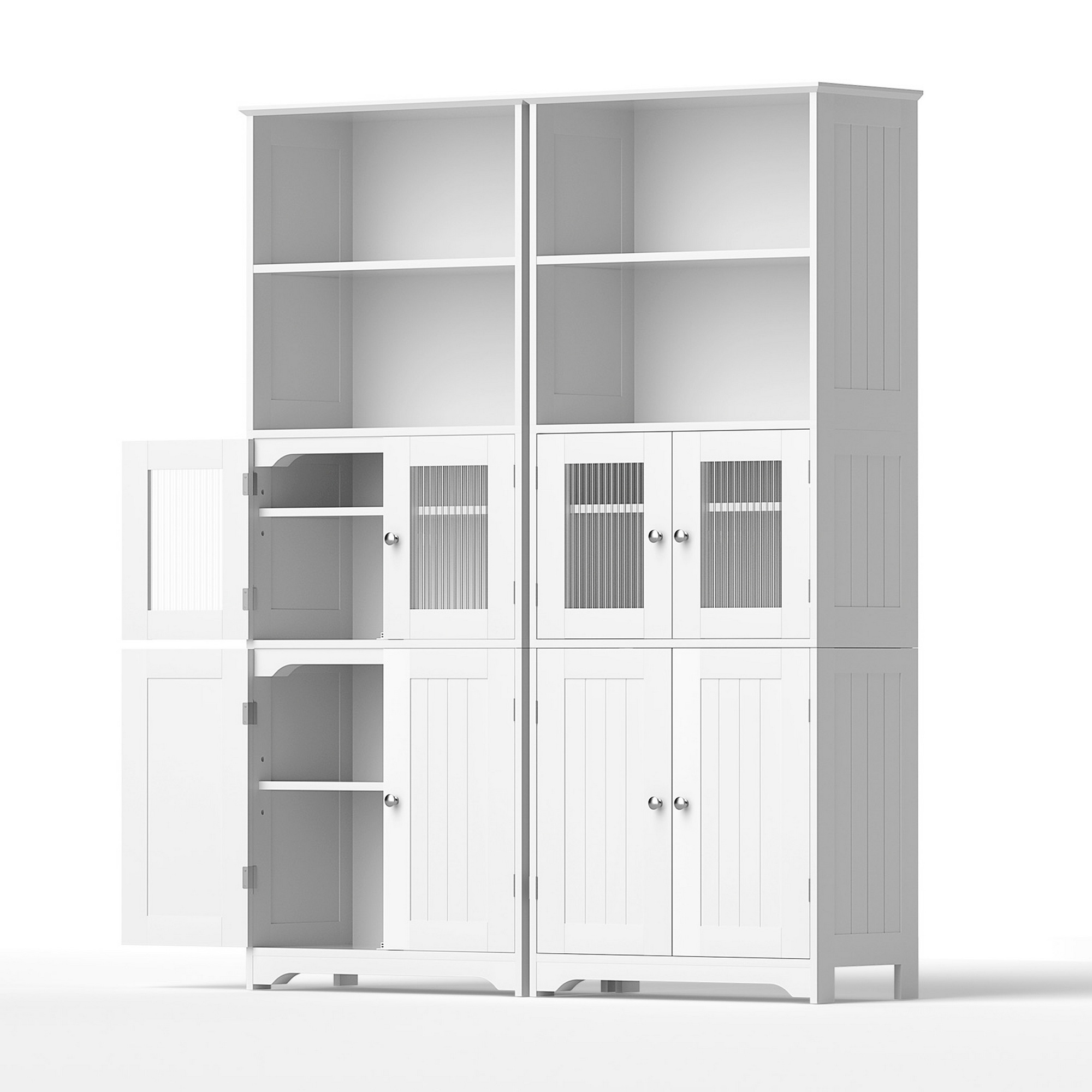 Artiss 2x Buffet Sideboard Cabinet Pantry Kitchen Bathroom Storage Cupboard - Image 1