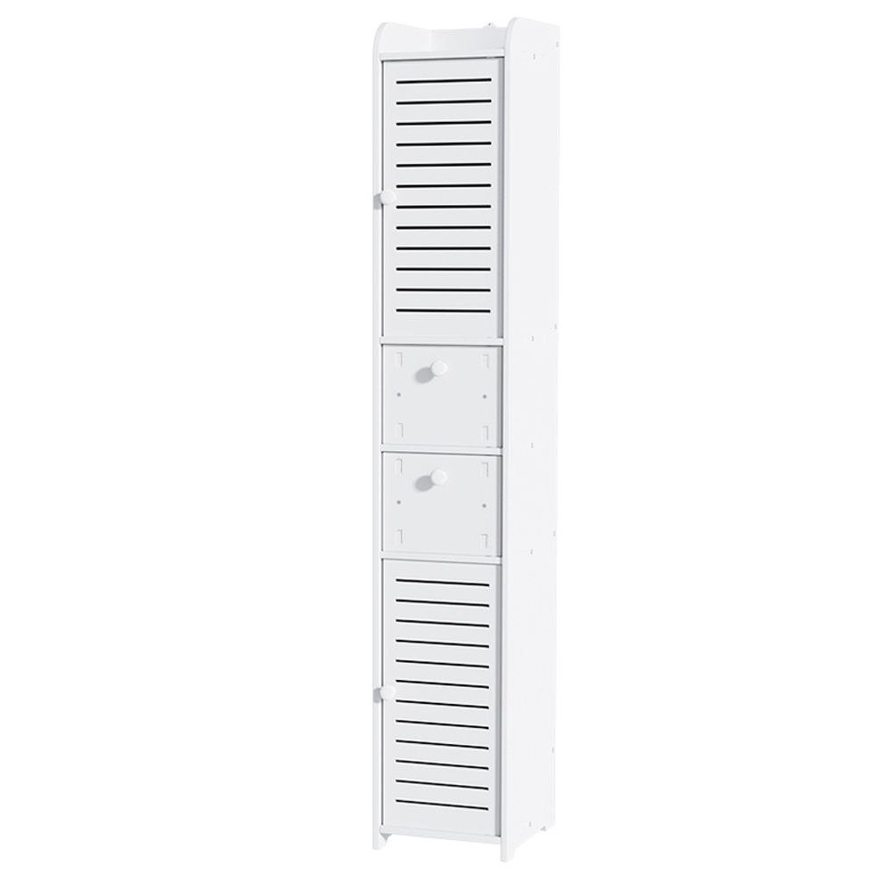 Artiss 2X Bathroom Toilet Storage Cabinet Laundry Tallboy Cupboard - Image 1