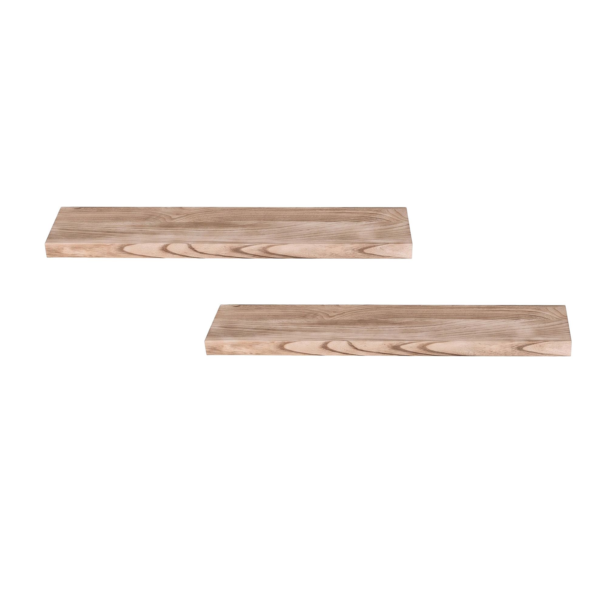 Artiss Floating Wall Shelf Set of 2 Wood 90CM - Image 3