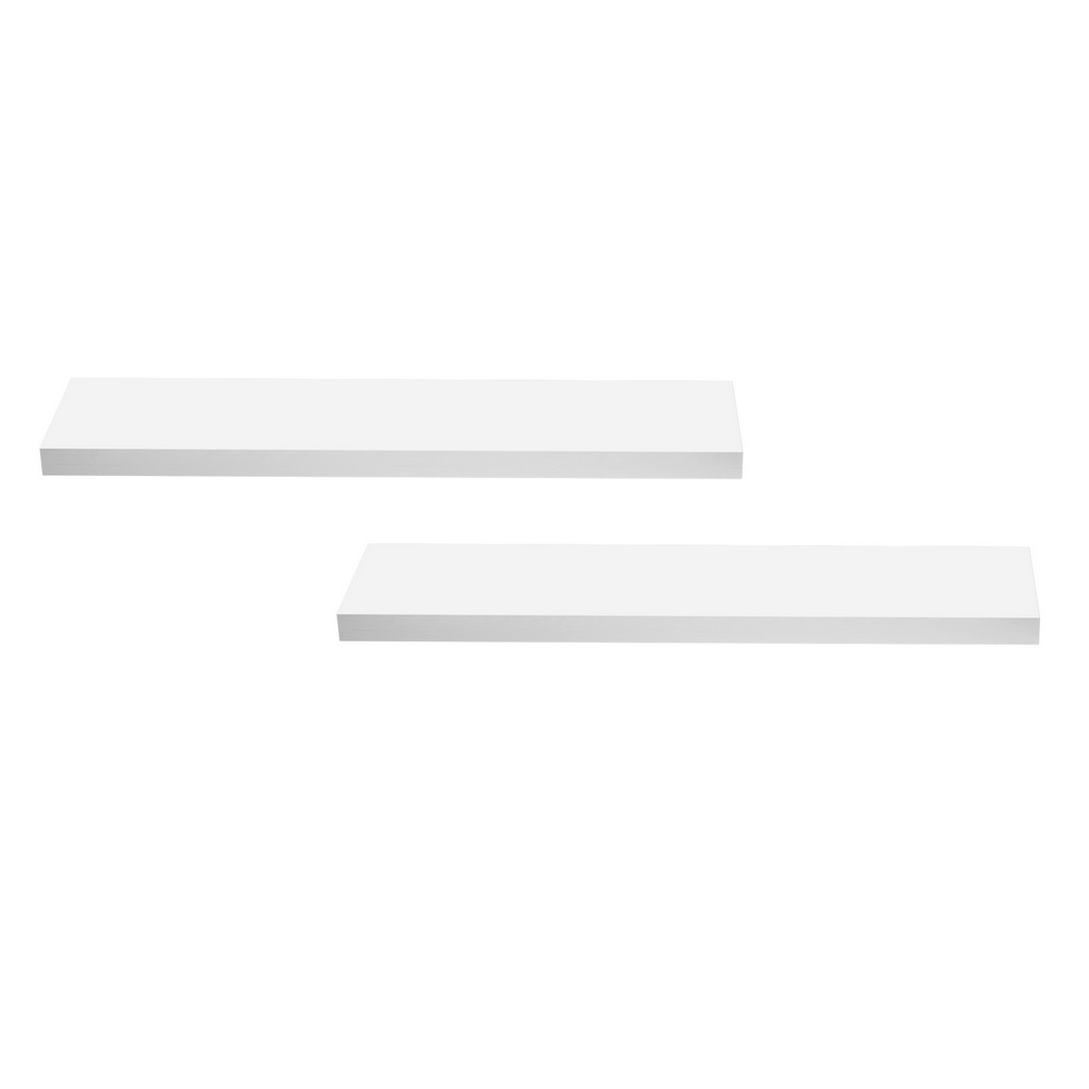 Artiss Floating Wall Shelf Set of 2 White 90CM - Image 2