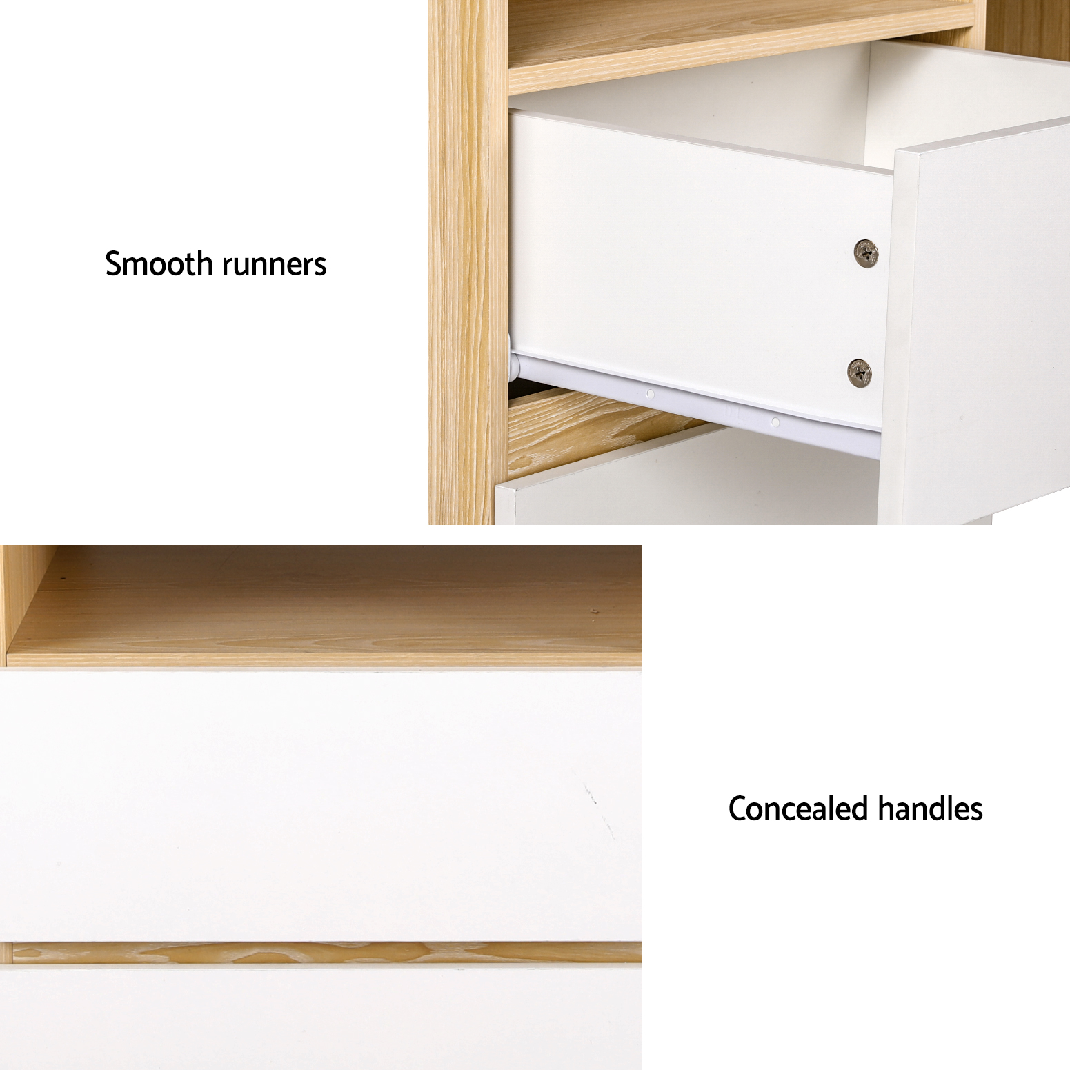 Artiss Computer Desk Office Study Desks Table Bookshelf Drawer - Image 6