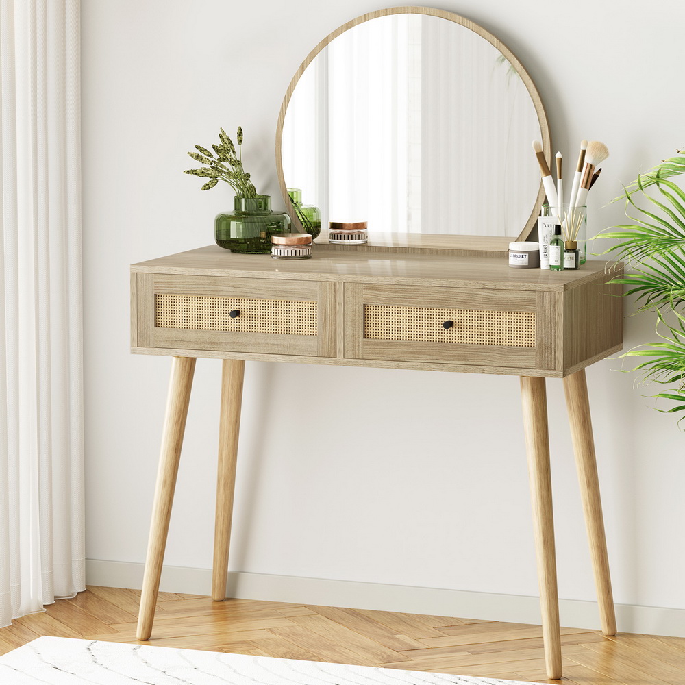 Artiss Dressing Table Set Rattan Frances - Image 1