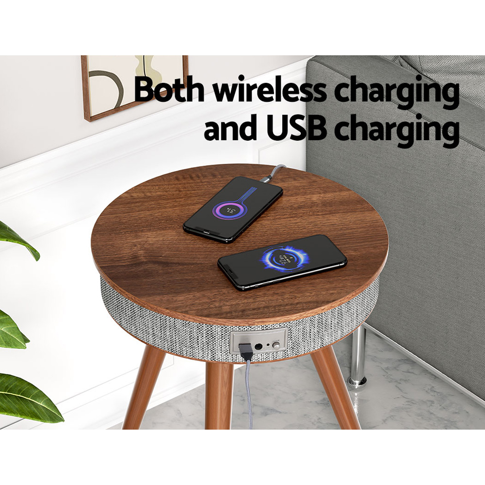 Artiss Smart Coffee Table Wireless Charging Bluetooth Speaker - Image 4