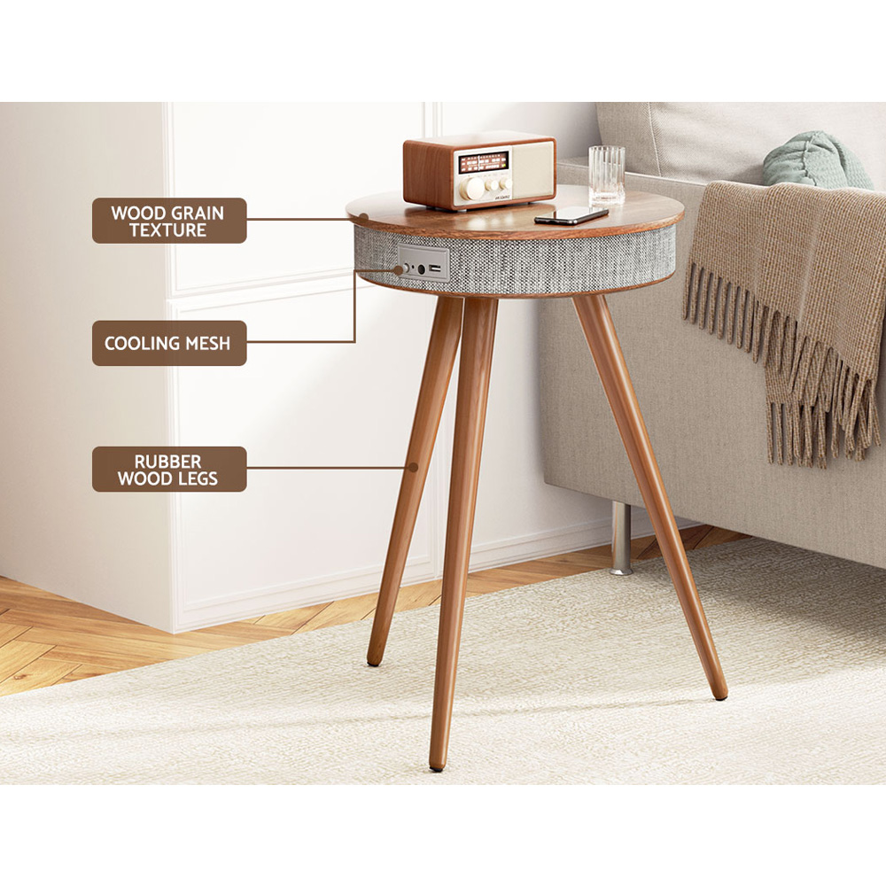 Artiss Smart Coffee Table Wireless Charging Bluetooth Speaker - Image 5